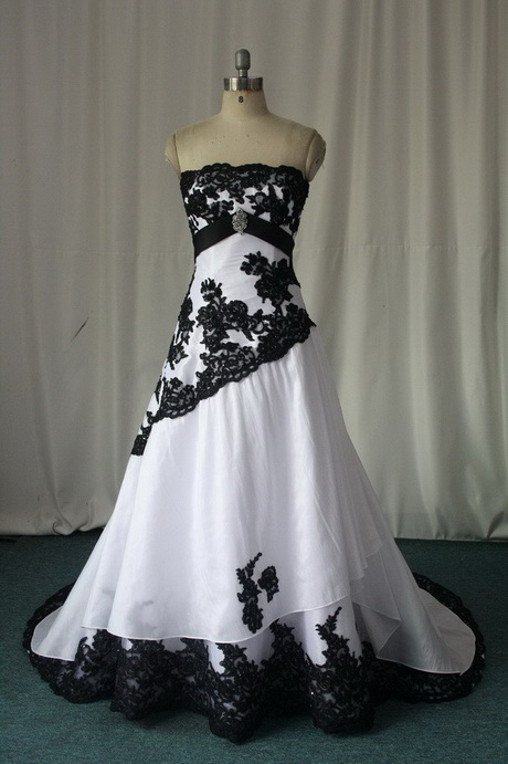 white-dress-with-black-lace-96-16 White dress with black lace