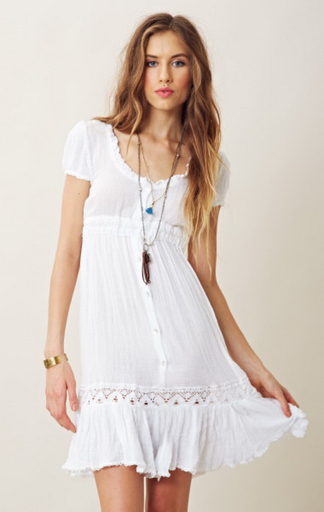 White gauze dress