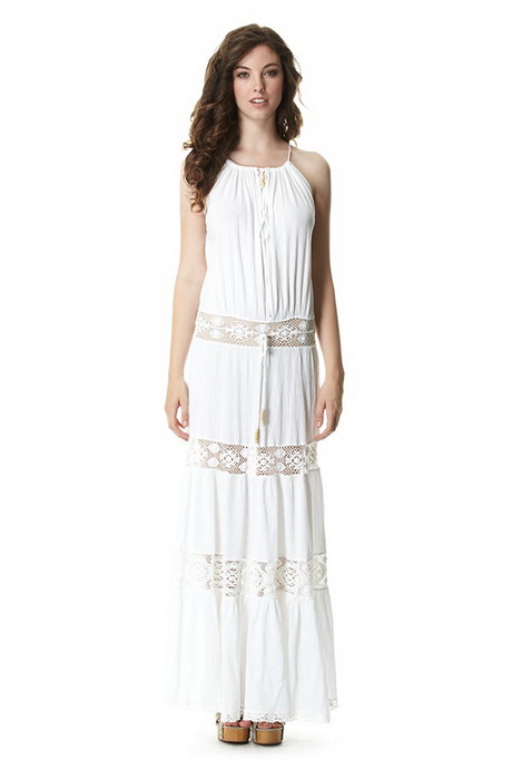 White Hippie Dress 7376