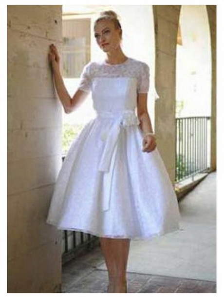 white-tea-length-dress-68 White tea length dress
