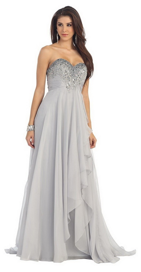 Long Silver Dresses