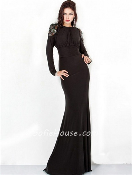 long-sleeve-long-black-dress-50 Long sleeve long black dress