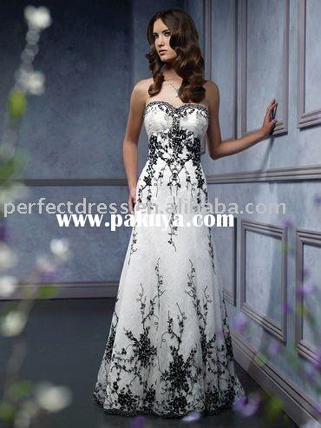 black-and-white-lace-wedding-dresses-76_4 Black and white lace wedding dresses