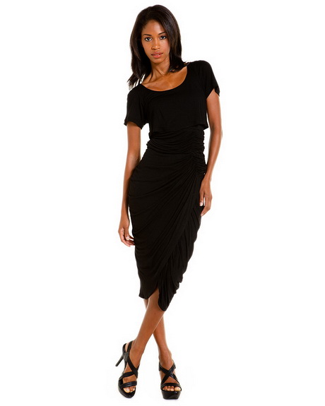 black-ruched-dress-80 Black ruched dress