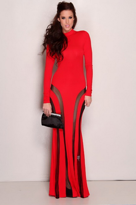 red-long-sleeved-dress-44_5 Red long sleeved dress