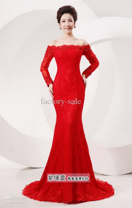 red-lace-wedding-dresses-56_13 Red lace wedding dresses