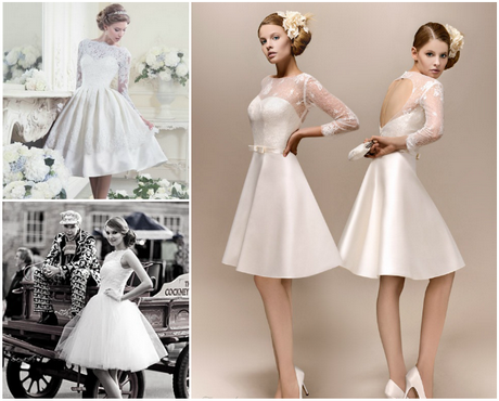 vintage-inspired-short-wedding-dresses-00 Vintage inspired short wedding dresses