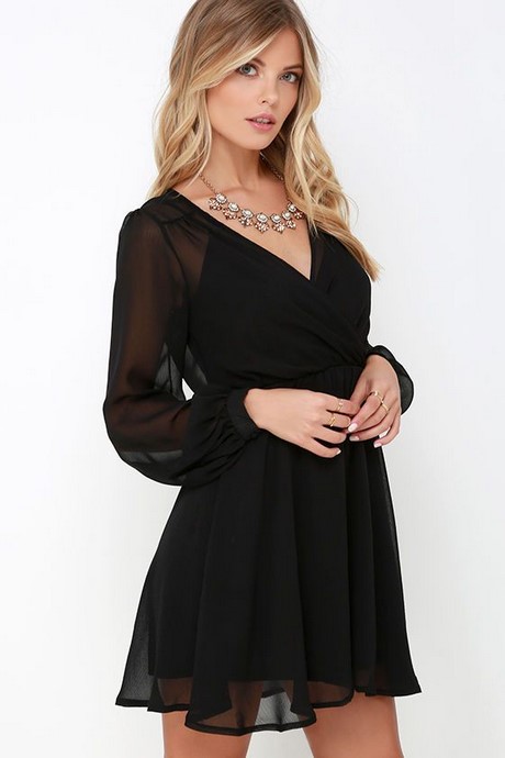 casual-black-dress-with-sleeves-03_11 Casual black dress with sleeves