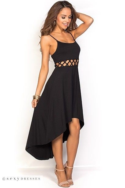 casual-black-high-low-dress-03 Casual black high low dress