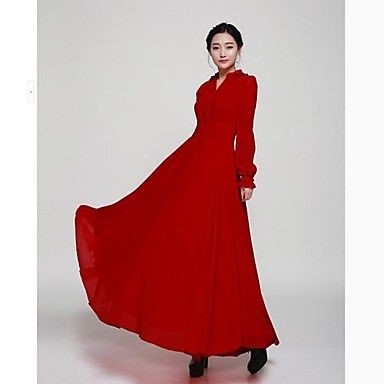 casual-long-red-dress-76_19 Casual long red dress