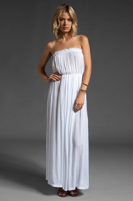 casual-white-strapless-maxi-dress-87 Casual white strapless maxi dress