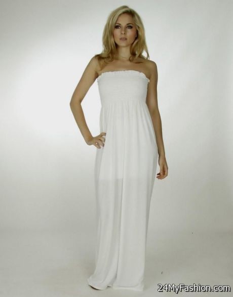 casual-white-strapless-maxi-dress-87_16 Casual white strapless maxi dress