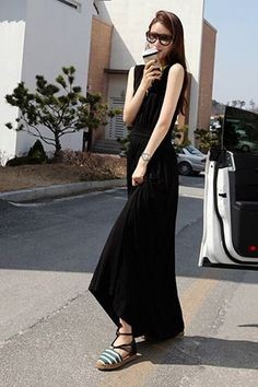 long-black-casual-dresses-39_8 Long black casual dresses