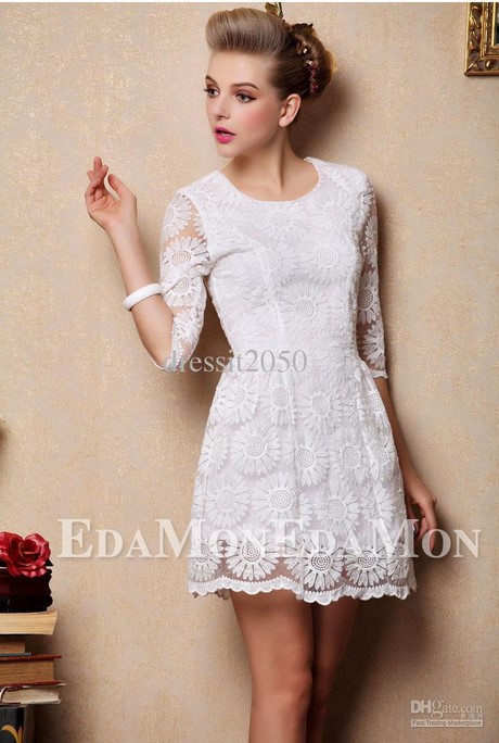 white-lace-dress-casual-56_8 White lace dress casual