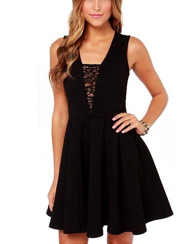 black-dress-v-neck-60_14 Black dress v neck