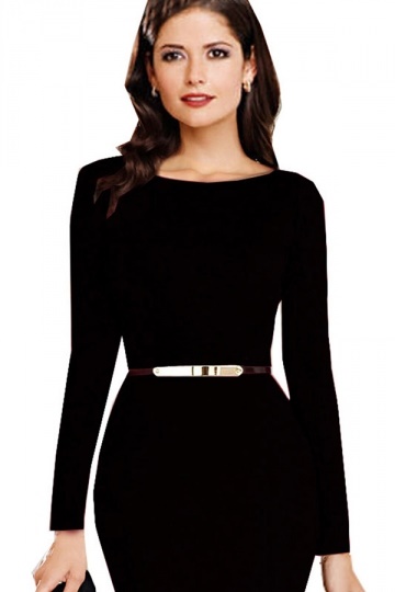 black-midi-dress-with-sleeves-96_14 Black midi dress with sleeves