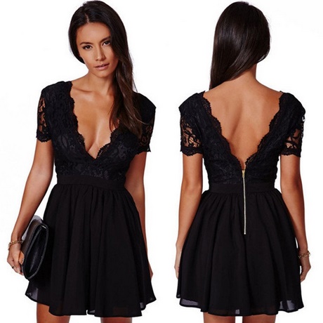 deep-v-little-black-dress-99_14 Deep v little black dress