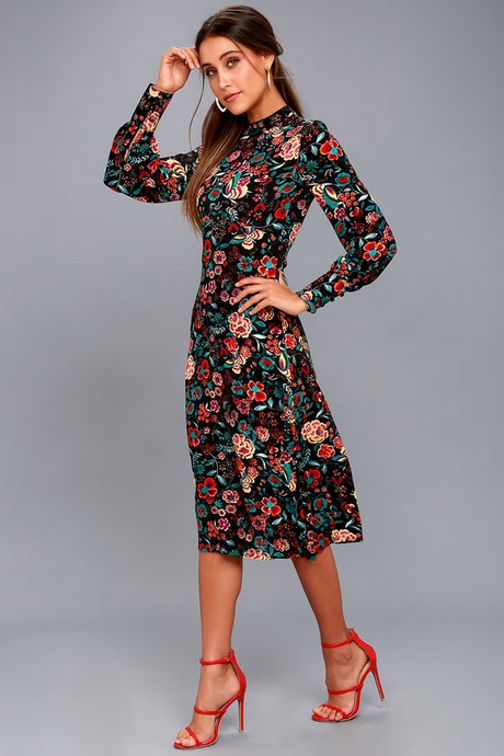floral-midi-dress-with-sleeves-03 Floral midi dress with sleeves