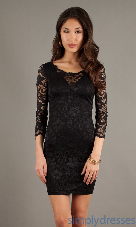 little-black-dress-with-lace-sleeves-04_16 Little black dress with lace sleeves