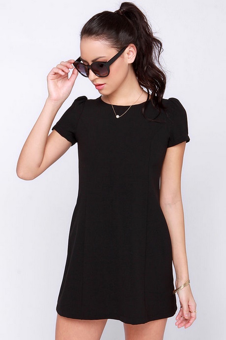 little-black-dress-with-short-sleeves-85_13 Little black dress with short sleeves
