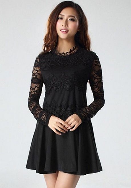 long-sleeve-plain-black-dress-30_11 Long sleeve plain black dress