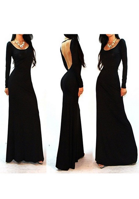 long-sleeve-plain-black-dress-30_8 Long sleeve plain black dress