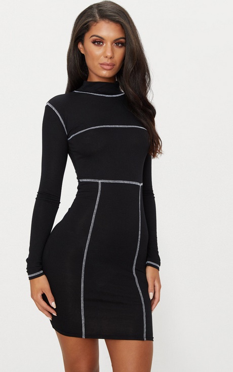 long-sleeve-short-tight-black-dress-95_11 Long sleeve short tight black dress