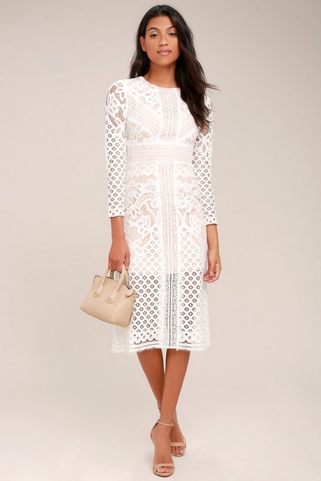 white-midi-dress-with-sleeves-80 White midi dress with sleeves