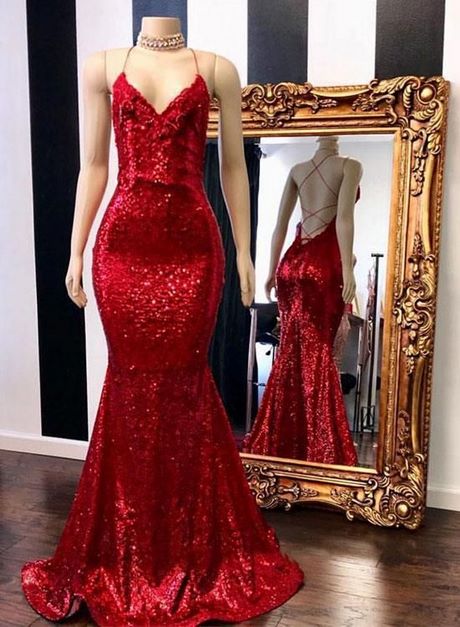 ﻿red Fitted Prom Dresses 2020 1633