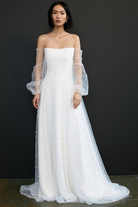 light blue evening gown with sleeves