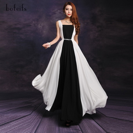 long-black-and-white-dress-73 Long black and white dress