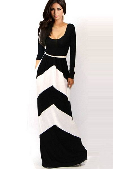 long-black-and-white-dress-73_15 Long black and white dress