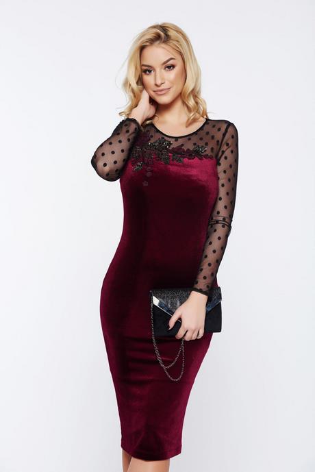burgundy-long-sleeve-velvet-dress-53 Burgundy long sleeve velvet dress