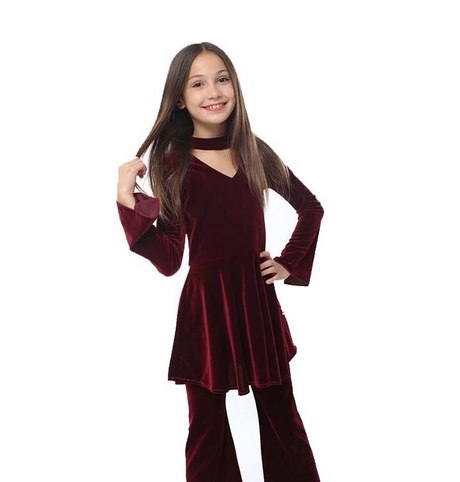 burgundy-long-sleeve-velvet-dress-53_14 Burgundy long sleeve velvet dress