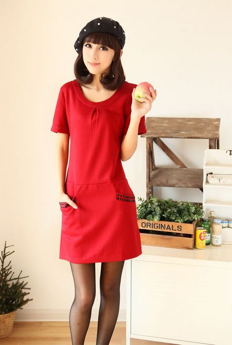 casual-red-dress-with-sleeves-60_13 Casual red dress with sleeves