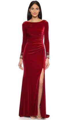 red-long-velvet-dress-88 Red long velvet dress