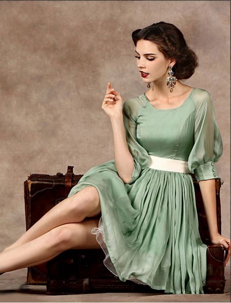 vintage-style-green-dress-04 Vintage style green dress