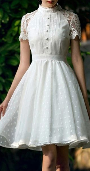 white-retro-dress-86 White retro dress