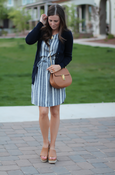 navy-blue-and-white-striped-dress-11 Navy blue and white striped dress