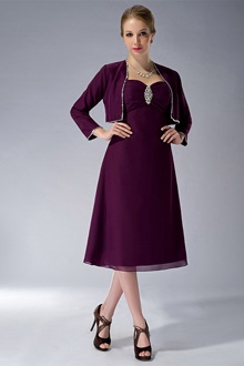 bride mother dresses plum empire waist