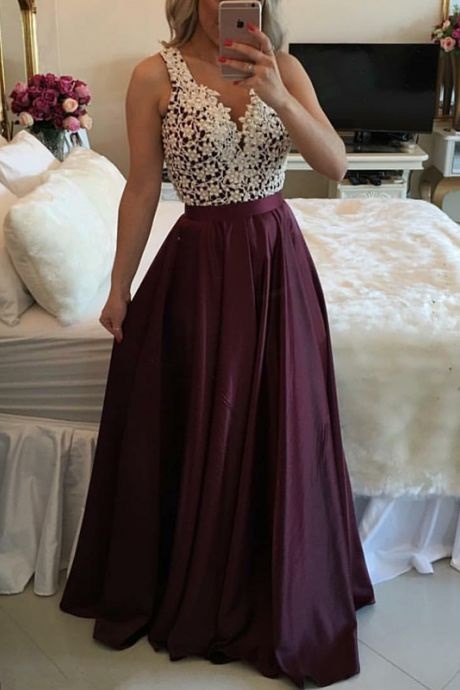 Prom Dresses Maroon 9511