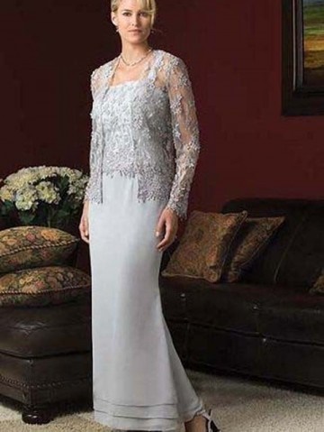 bride dresses mother jacket dress silver groom grandmother suits mom plus grandma sleeve lace sleeves