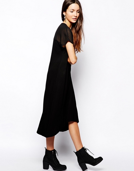 black-casual-midi-dress-51 Black casual midi dress