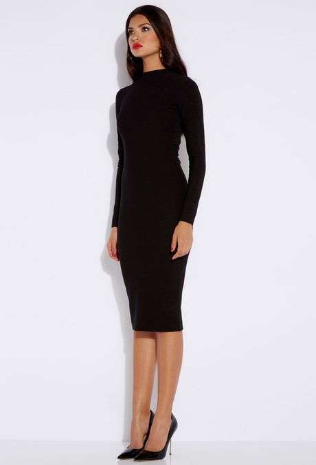 black-midi-dress-with-long-sleeves-14_11 Black midi dress with long sleeves