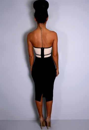 black-midi-strapless-dress-15_12 Black midi strapless dress