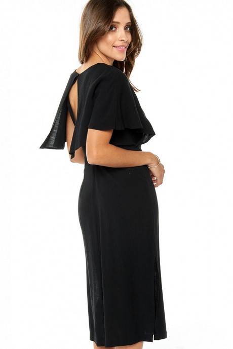 black-short-sleeve-midi-dress-23_6 Black short sleeve midi dress