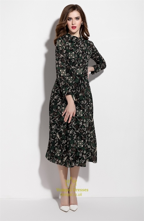 chiffon-midi-dress-with-sleeves-08 Chiffon midi dress with sleeves