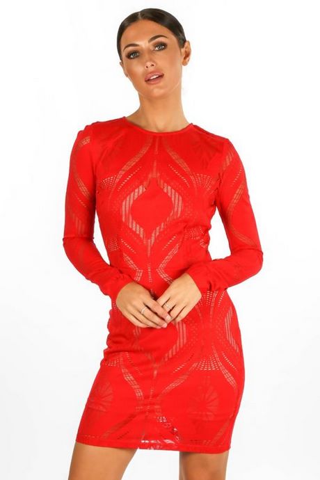 long-sleeve-red-midi-dress-75_8 Long sleeve red midi dress