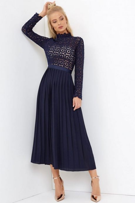 navy-midi-dress-with-sleeves-50_14 Navy midi dress with sleeves