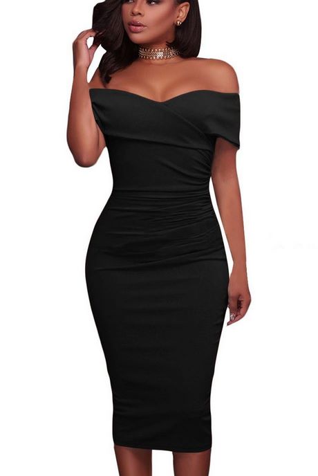 off-shoulder-black-midi-dress-34_19 Off shoulder black midi dress